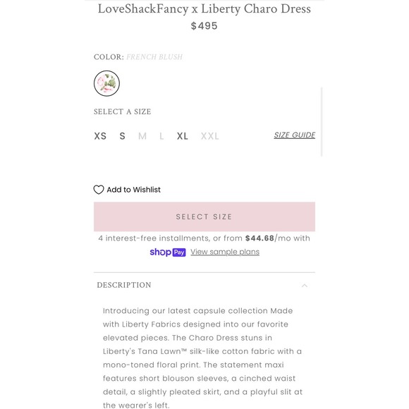 ✖️SOLD✖️LoveShackFancy x Liberty Charo Dress - Picture 12 of 15